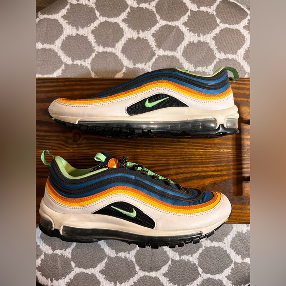 Nike Air Max Green Abyss Sneakers retro multi color 10M 8.5W. Retro 90s rare - Picture 4 of 13